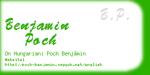 benjamin poch business card
